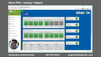 Dataprobe software interface with analog triggers on a computer screen